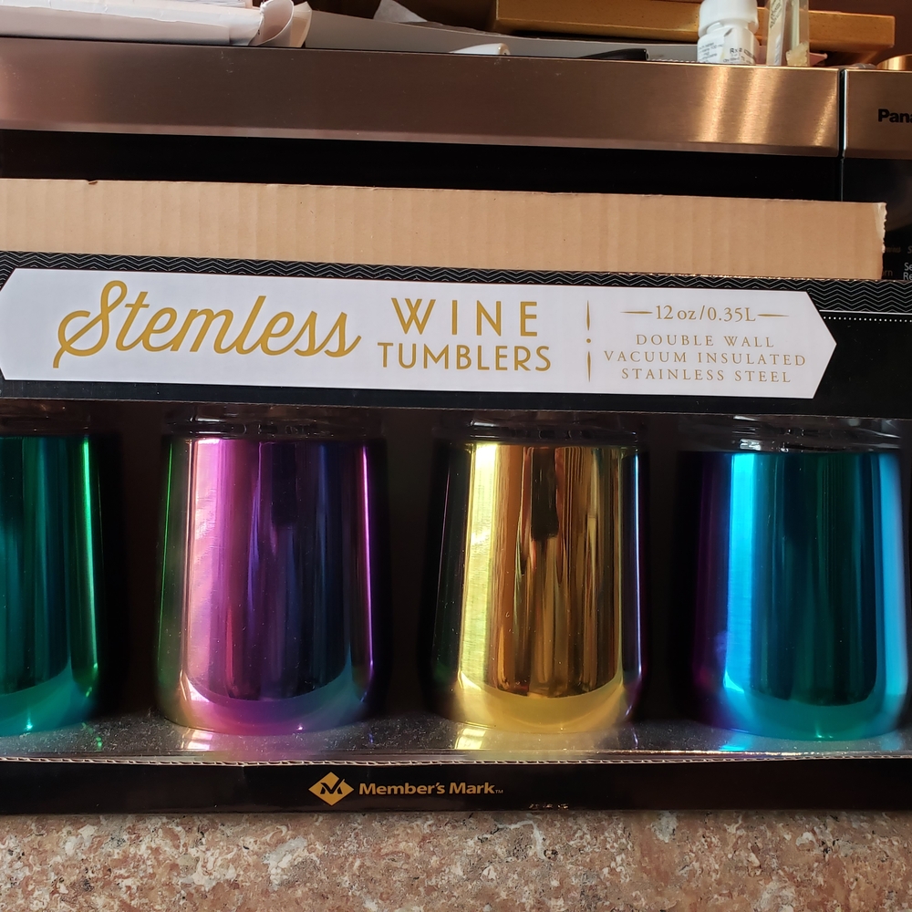 Member's Mark Stainless Steel Stemless Wine Tumblers - Multicolor